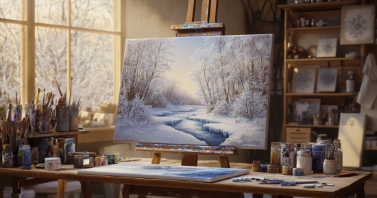 Winter Painting Horizontal: Tips for Capturing Cozy Landscapes 3 Winter Painting Horizontal_1