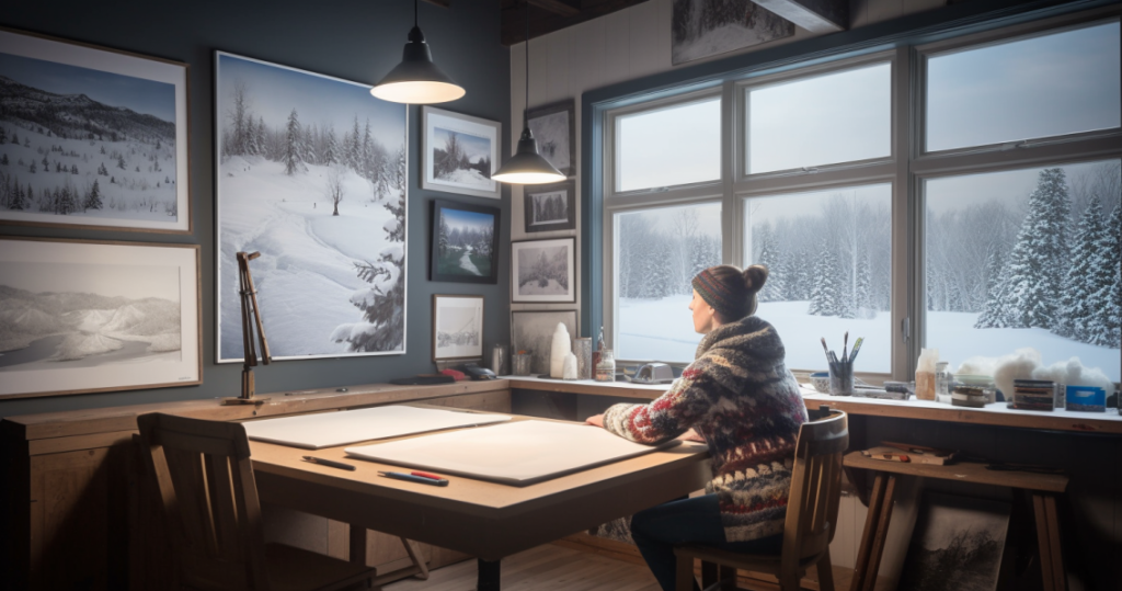 Winter Painting: Capturing the Magic of Snowy Landscapes 3 Winter Painting_3