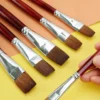 6pcs artist oil painting brushes Set level head weasel hair Water Paint brush Acrylics Drawing Art