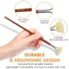 7pcs Fan Bristle Artist Paint Brush Set 100 Natural Chungking Hog Bristle Anti Shedding Tip for 4