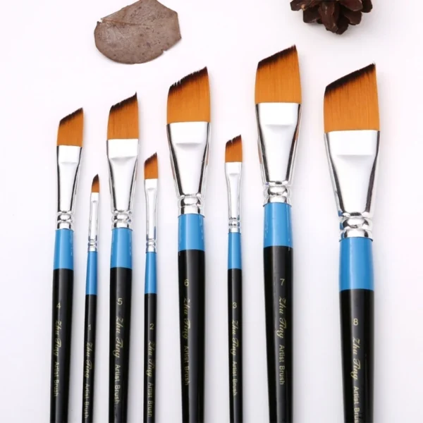 Hand Paint Nylon Hair Artist Paintbrush Acrylic Brush for Acrylic Art Oil Paint 2